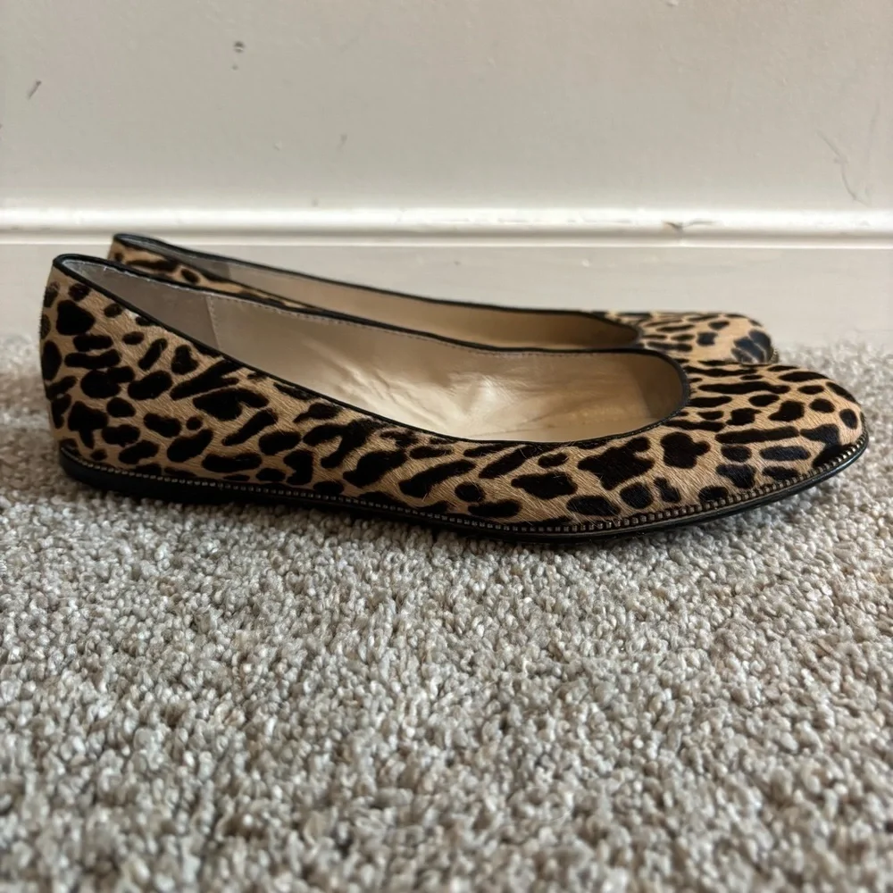 Michael Kors Calf-Hair Leopard Print Ballet Flats 6M Real Leather